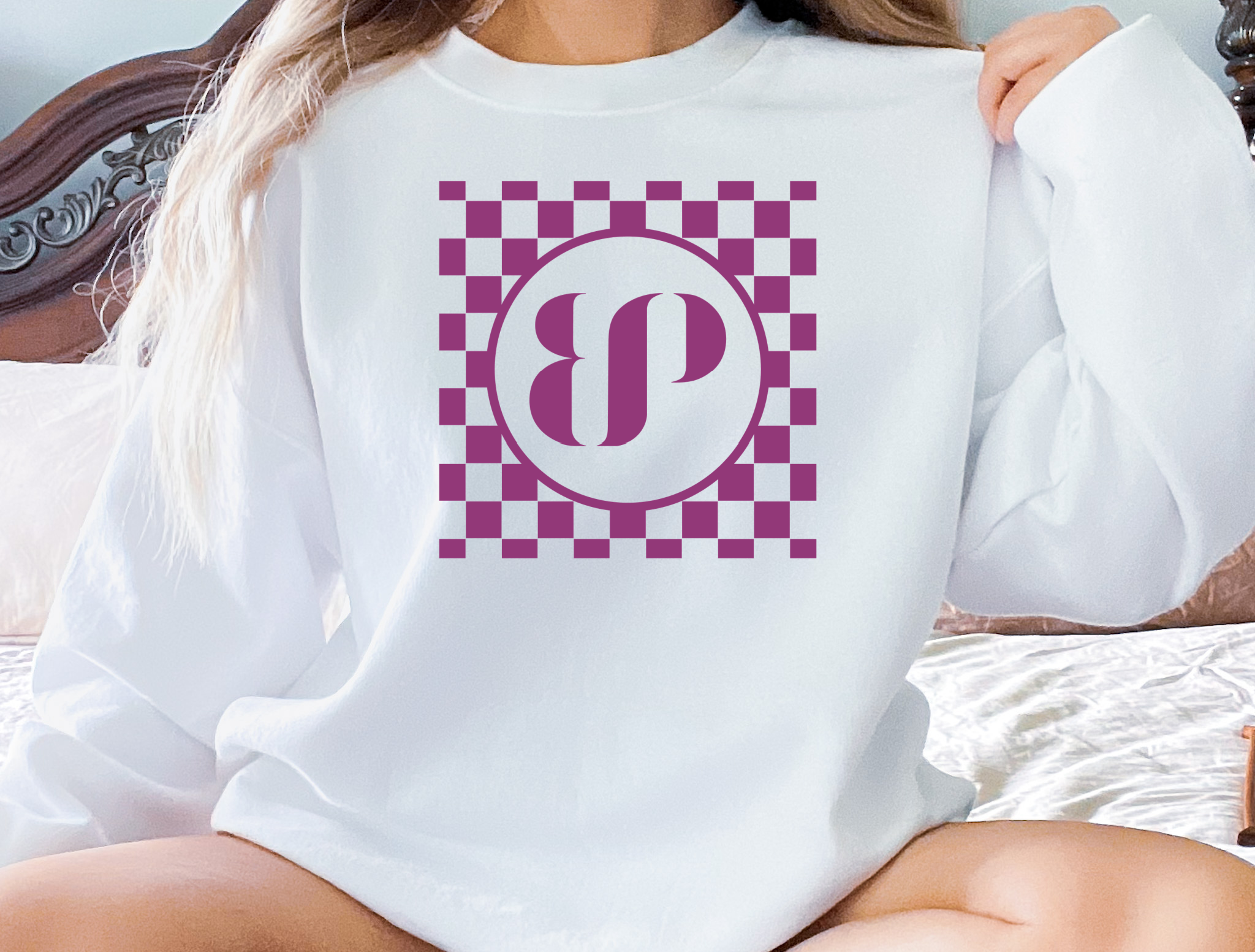 Image for BP Checkered White Tee or Sweatshirt